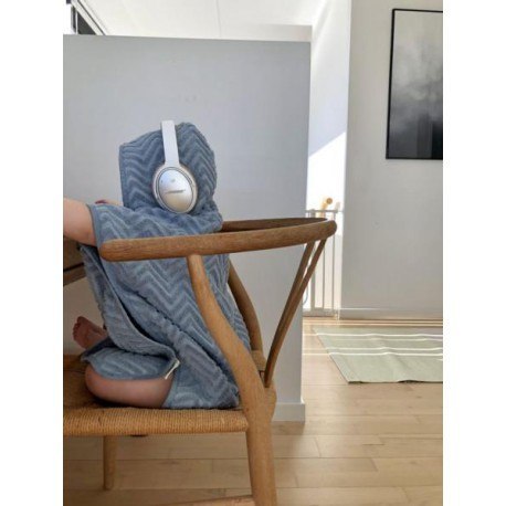 Filibabba poncho zigzag powder blue