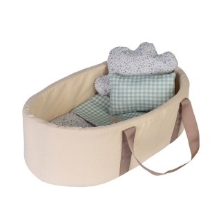 Duże nosidło dla lalki do 46cm beżowo-miętowe Cloe Asi 3999144