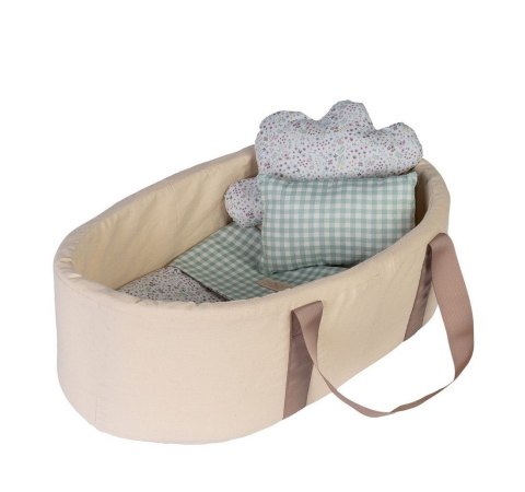 Duże nosidło dla lalki do 46cm beżowo-miętowe Cloe Asi 3999144