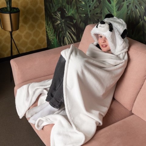 Panda Kocyk z kapturem dla dzieci Cozy Noxxiez BL823 Panda Kocyk z kapturem dla dzieci Cozy Noxxiez BL823