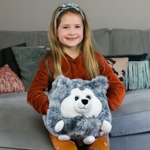 Pies Husky Poduszka i pluszowy ogrzewacz do dłoni Cozy Noxxiez HW702 Pies Husky Poduszka i pluszowy ogrzewacz do dłoni Cozy Noxxiez HW702