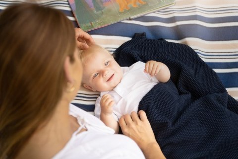 KOC DZIERGANY BAWEŁNA CIEMNOZIELONY 100 X 80 KOC DZIERGANY BAWEŁNA CIEMNOZIELONY 100 X 80