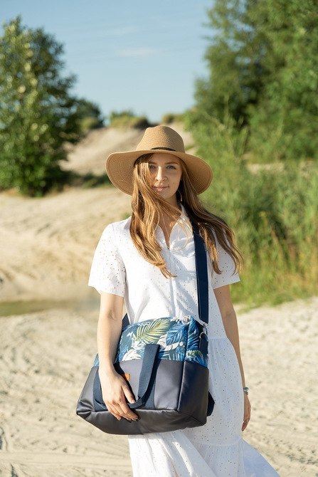 TORBA DO WÓZKA EKOSKÓRA LEŚNA PRZYGODA BIAŁA