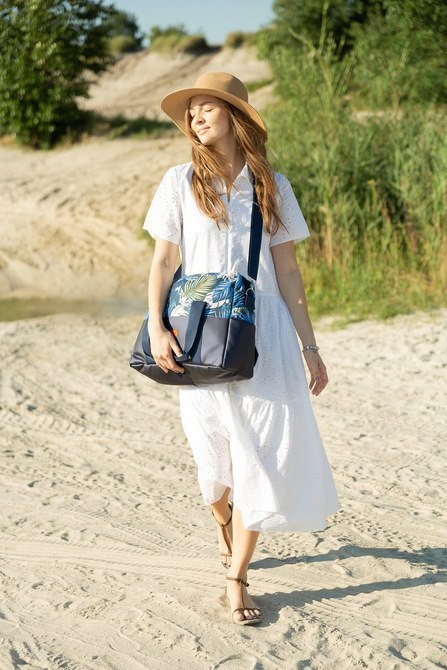 TORBA DO WÓZKA EKOSKÓRA LEŚNA PRZYGODA BIAŁA