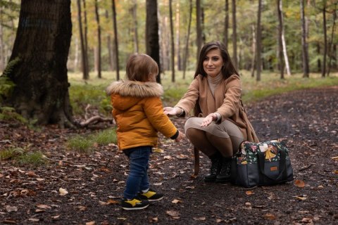 TORBA DO WÓZKA EKOSKÓRA LEŚNA PRZYGODA BIAŁA