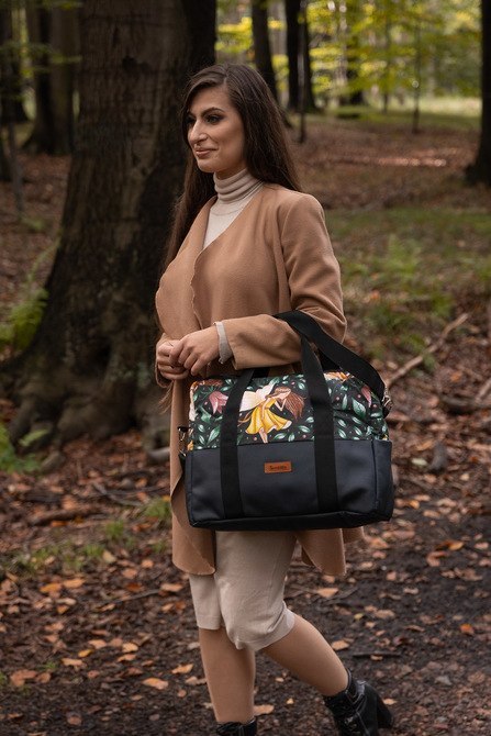 TORBA DO WÓZKA EKOSKÓRA LEŚNA PRZYGODA BIAŁA