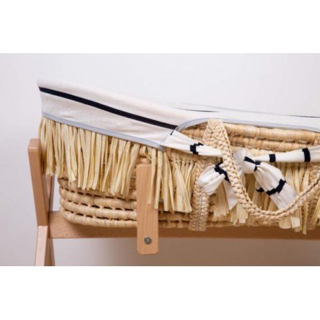 Childhome kosz mojżesza boho z materacykiem + pokrowiec jersey marin Childhome kosz mojżesza boho z materacykiem + pokrowiec jersey marin