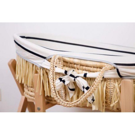Childhome kosz mojżesza boho z materacykiem + pokrowiec jersey marin Childhome kosz mojżesza boho z materacykiem + pokrowiec jersey marin