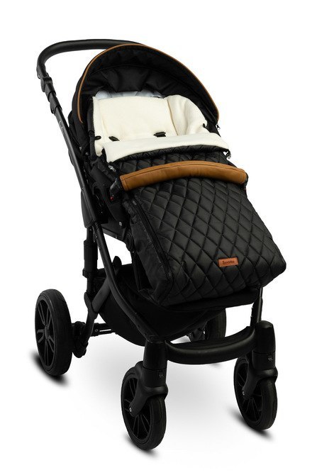 ŚPIWOREK PIKOWANY POLAR BLACK DO WÓZKA