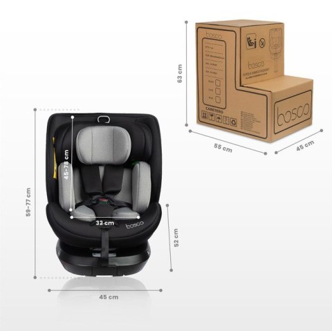 FOTELIK BOSCO I-SIZE BLACK (40-150) FOTELIK BOSCO I-SIZE BLACK (40-150)