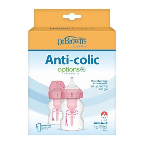 WB52601 BUTELKA Z SZEROKĄ SZYJKĄ 150ML OPTIONS+ 2-PAK RÓŻOWY WB52601 BUTELKA Z SZEROKĄ SZYJKĄ 150ML OPTIONS+ 2-PAK RÓŻOWY