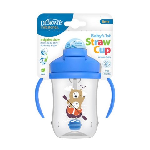 TC91012 KUBEK PIERWSZA SŁOMKA 270 ML NIEBIESKI NIEDŹWIEDŹ 6+ TC91012 KUBEK PIERWSZA SŁOMKA 270 ML NIEBIESKI NIEDŹWIEDŹ 6+