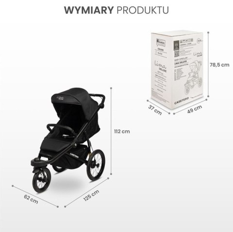 WÓZEK SPACEROWY LIMA DELUXE BLACK WÓZEK SPACEROWY LIMA DELUXE BLACK