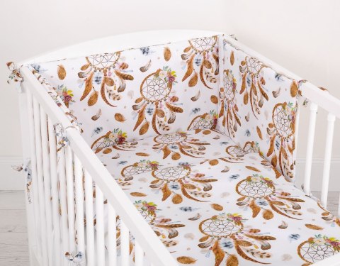 Pościel dla dzieci 2-częściowa bawełniana 135x100 cm - łapacze snów białe Pościel dla dzieci 2-częściowa bawełniana 135x100 cm - łapacze snów białe