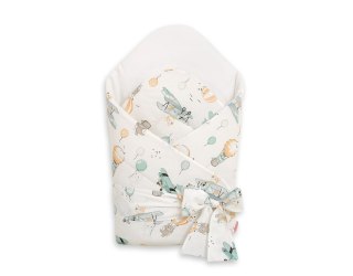 Rożek dla niemowląt z wiązaniem 2w1 usztywniany i miękki - sky adventure