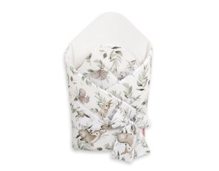 Rożek dla niemowląt z wiązaniem 2w1 usztywniany i miękki - woodland olive