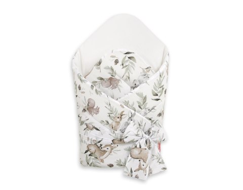 Rożek dla niemowląt z wiązaniem 2w1 usztywniany i miękki - woodland olive