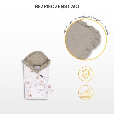 ROŻEK MUŚLINOWY TEDDY SZARY 75x75