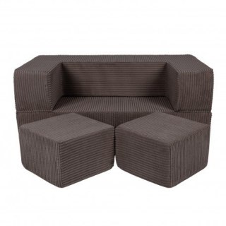 Aesthetic cube sofa brązowa