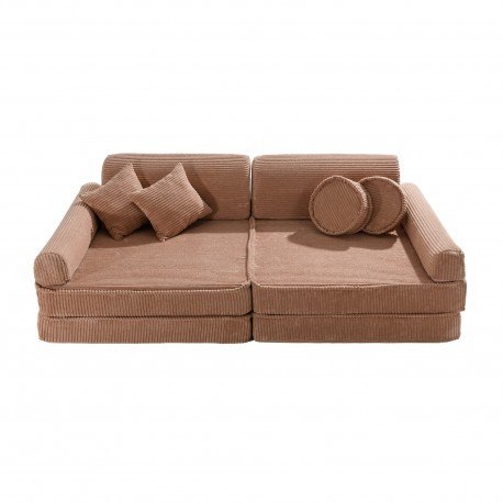 Meowbaby aesthetic sztruksowa sofa dziecięca prem