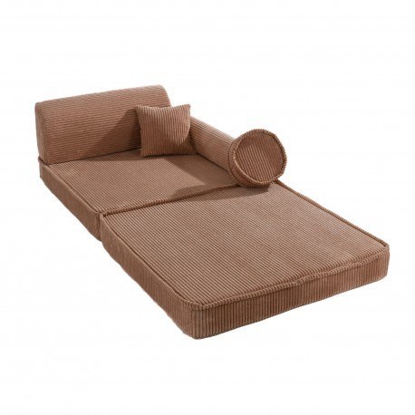 Meowbaby aesthetic sztruksowa sofa dziecięca prem