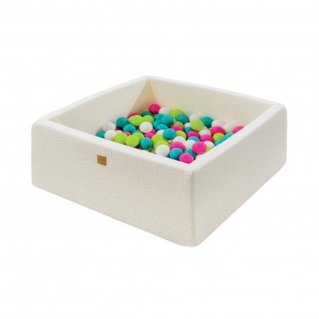 Kwadratowy basen z 200 piłkami, 90x90x40cm, biały, Kwadratowy basen z 200 piłkami, 90x90x40cm, biały,