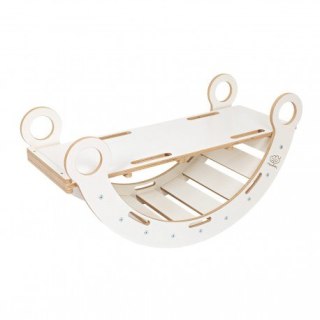 Medium dream rocker białe drewno & zjeżdżalnia