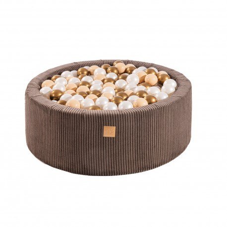 Okrągły basen z 200 piłkami, 90x30cm, brązowy, aes Okrągły basen z 200 piłkami, 90x30cm, brązowy, aes