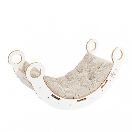 Small dream rocker białe drewno & drabinka z beżow