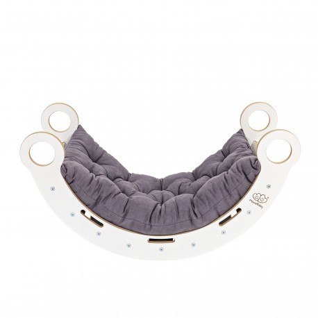 Small dream rocker białe drewno & zjeżdżalnia z sz
