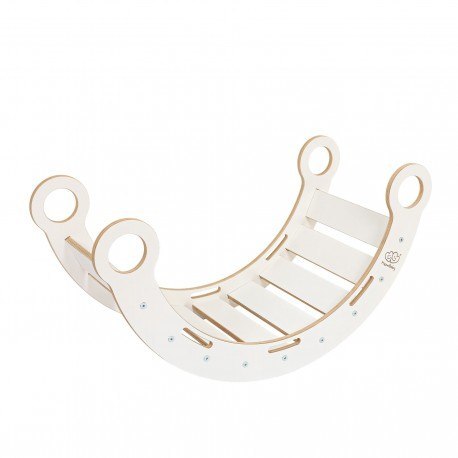 Small dream rocker białe drewno & zjeżdżalnia Small dream rocker białe drewno & zjeżdżalnia