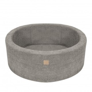 Okrągły basen, 90x30cm, tan-beige, boucle, bez pił