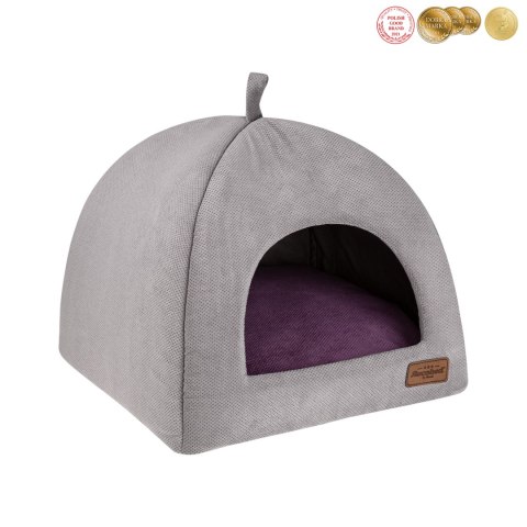 Budka Siberian szary/fiolet (S 40 x 40 x 30 cm) Budka Siberian szary/fiolet (S 40 x 40 x 30 cm)
