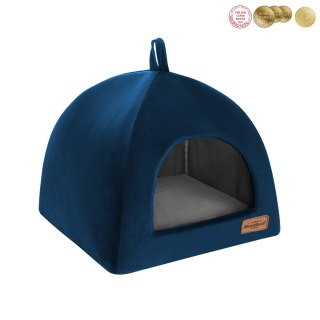 Budka Welurove granat (S 40 x 40 x 30 cm)