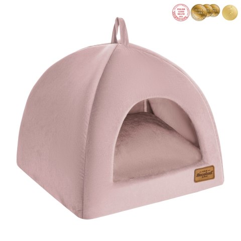 Budka Welurove lila róż (M 50 x 50 x 40 cm) Budka Welurove lila róż (M 50 x 50 x 40 cm)