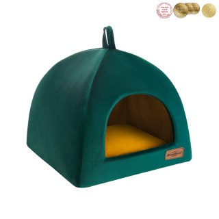 Budka Welurove zielona (M 50 x 50 x 40 cm)