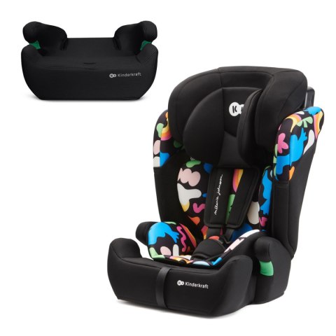 KINDERKRAFT Fotelik samochodowy COMFORT UP 2 I-Size 76-150 cm HAPPY SHAPES by Melanie