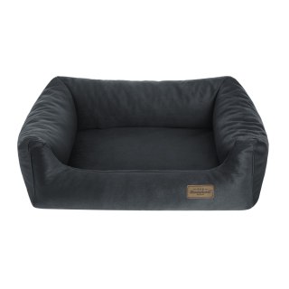 Kanapa Welur PLUS szary (rozmiar M: 80 x 65 x 18 cm)