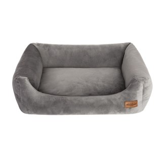 Kanapa Welurove szara (rozmiar M: 80 x 65 x 21 cm)