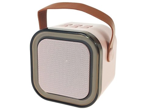 Karaoke, zestaw 2 mikrofonów z głośnikiem bluetooth 8,5 x 8,5 x 7cm z kablem USB Karaoke, zestaw 2 mikrofonów z głośnikiem bluetooth 8,5 x 8,5 x 7cm z kablem USB