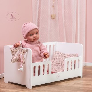 Łóżeczko drewniane z materacem dla lalki do 46 cm Asi 3711000
