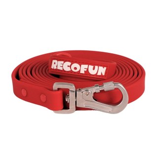 RecoFun Smycz treningowa z PVC czerwona (5m)