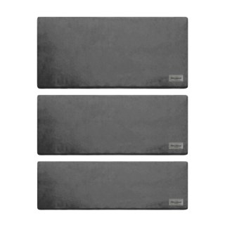 Recobed Mata na parapet Welurowa szary (rozmiar M: 25 cm x 60cm x 2cm)