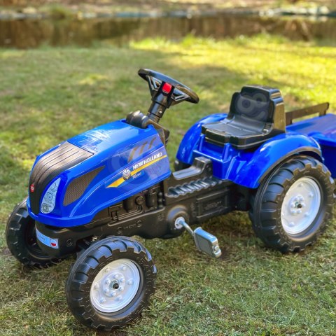FALK Traktor na Pedały New Holland Duży z Przyczepką + Otwierana Maska od 2 lat FALK Traktor na Pedały New Holland Duży z Przyczepką + Otwierana Maska od 2 lat