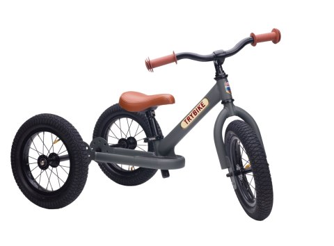 Pierwszy rowerek trójkołowy dziecięcy biegowy 2w1 szary matowy Trybike Pierwszy rowerek trójkołowy dziecięcy biegowy 2w1 szary matowy Trybike