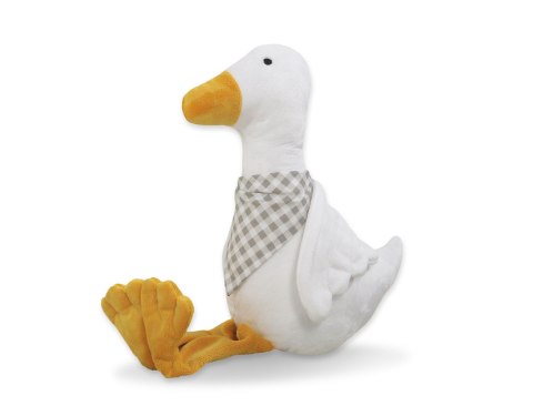 Dekoracyjna gąska pluszowa z chustką - biała Dekoracyjna gąska pluszowa z chustką - biała