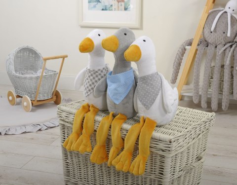 Dekoracyjna gąska pluszowa z chustką - biała Dekoracyjna gąska pluszowa z chustką - biała