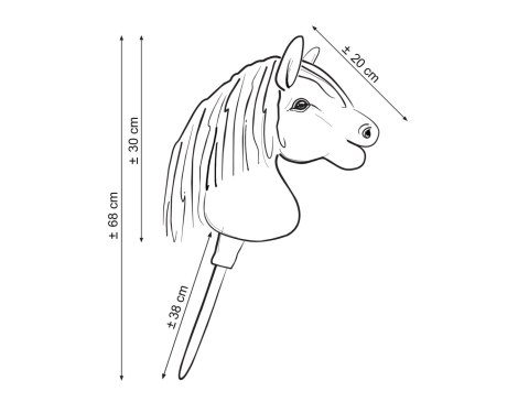 Hobby Horse Mały koń na kiju Premium - ciemogniady A4 Hobby Horse Mały koń na kiju Premium - ciemogniady A4