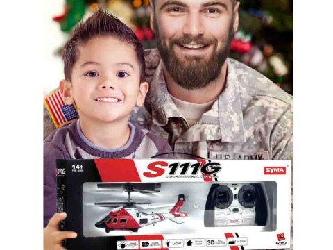 Helikopter Syma S111G Zdalnie sterowany Zabawka na pilota RC0541 Helikopter Syma S111G Zdalnie sterowany Zabawka na pilota RC0541