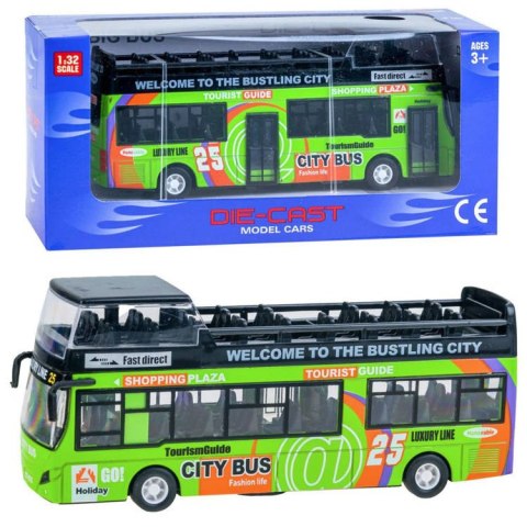 Metalowy AUTOBUS piętrus otwierane drzwi ZA2094 ZI Metalowy AUTOBUS piętrus otwierane drzwi ZA2094 ZI